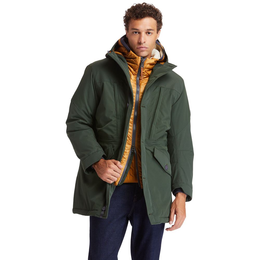 Geaca Timberland Barbati Verzi Inchis - Outdoor Heritage Ecoriginal Parka With Dryvent™ Technology -